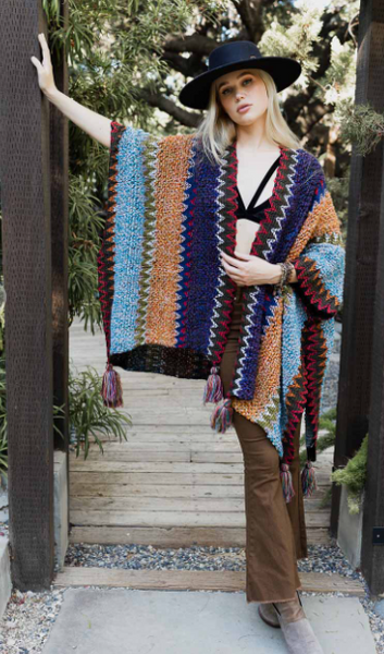 Boho Crochet Poncho