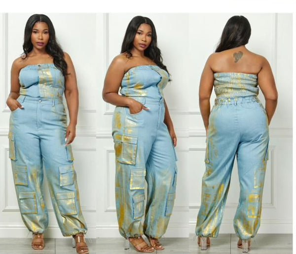 Adore Me Denim Jumpsuit